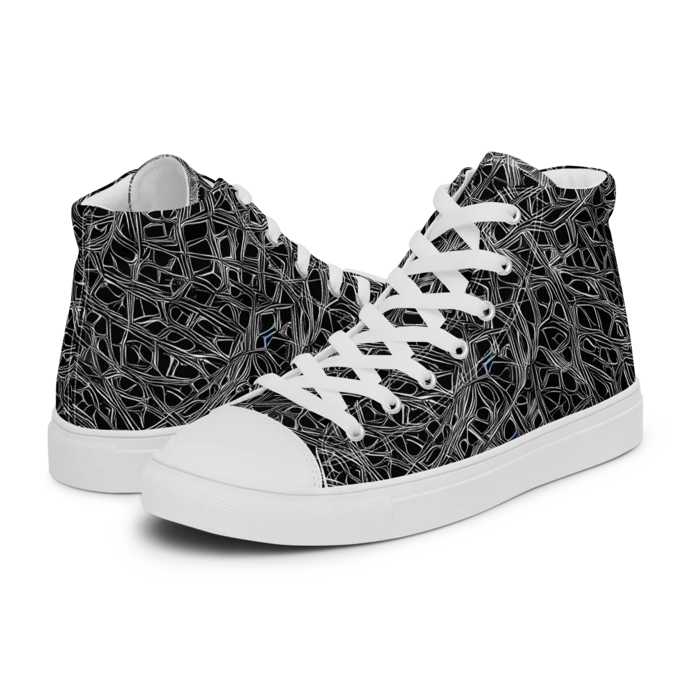 Whitewire on Men's High Top Canvas Shoes — Left