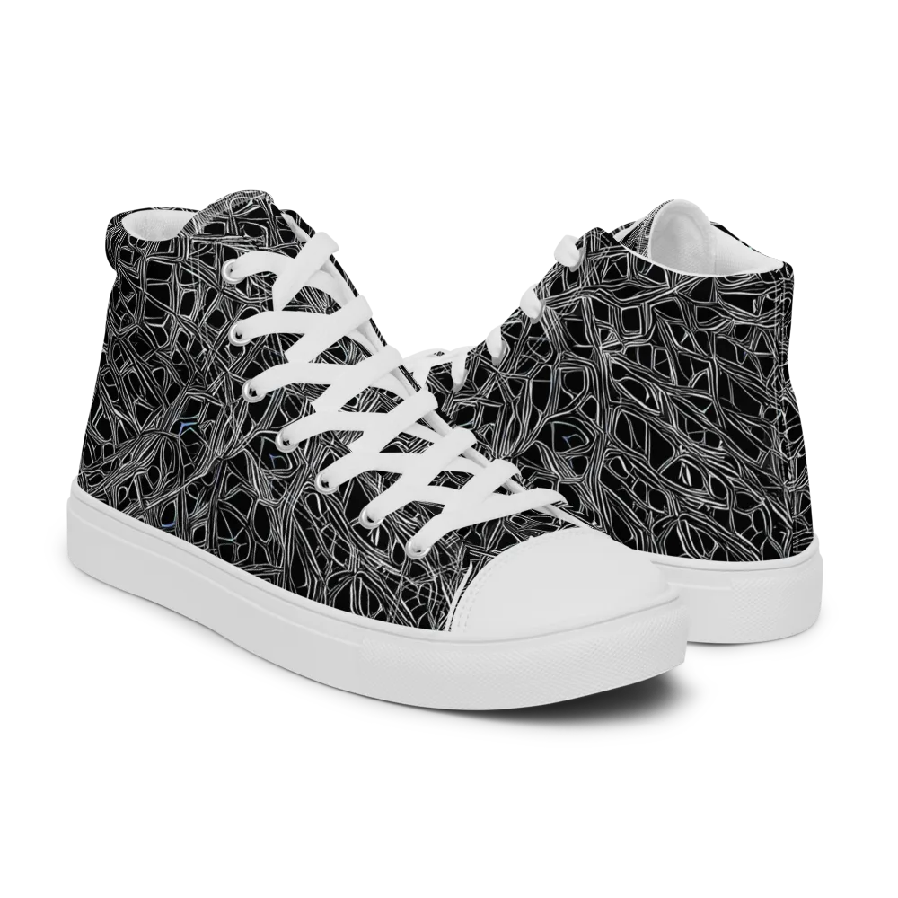 Whitewire on Men's High Top Canvas Shoes — Right