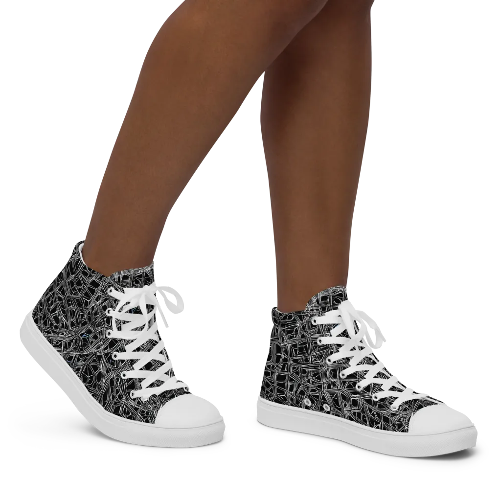 Whitewire on Women's High Top Canvas Shoes — Right