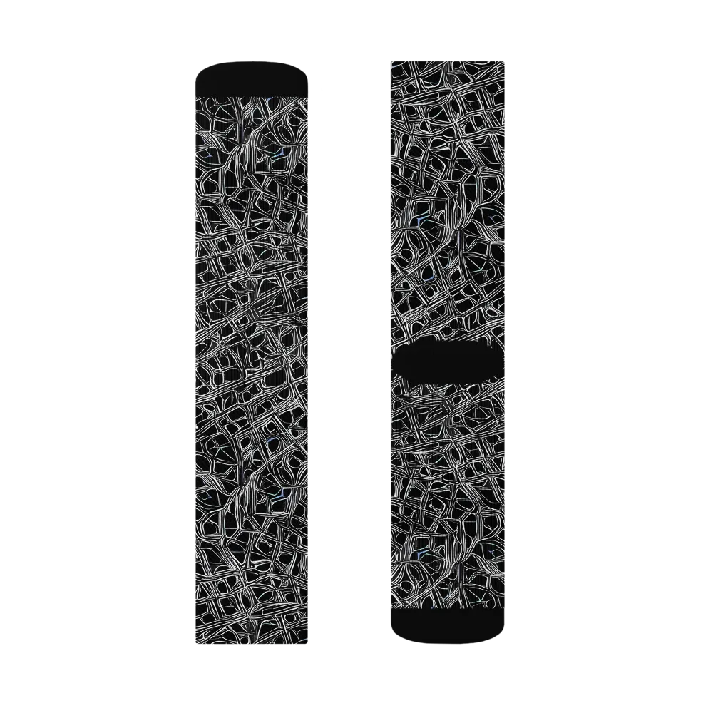 Whitewire on Socks — Left Sock