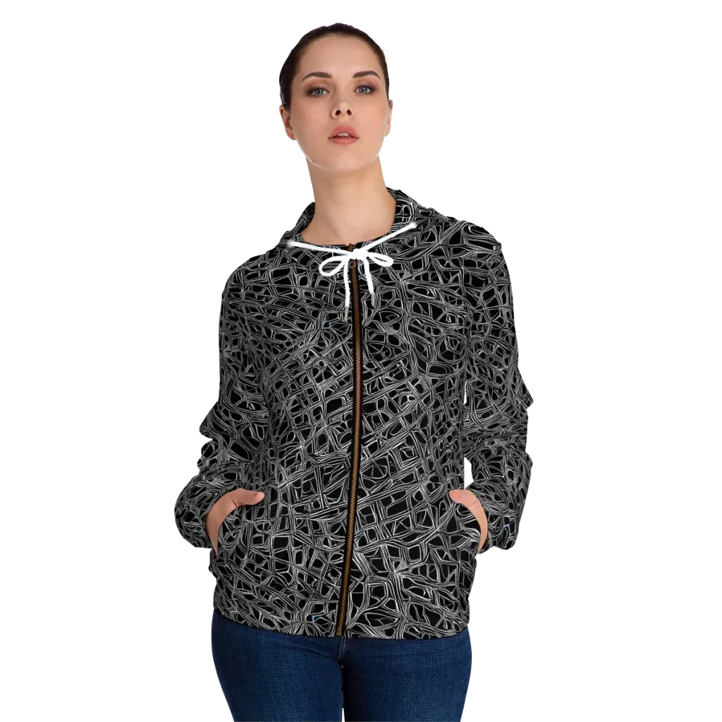 Whitewire on Women's Full-Zip Hoodie — Front On Person
