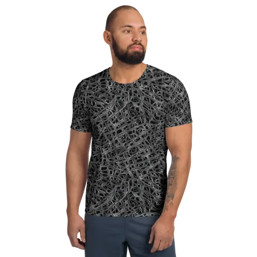 Whitewire on a Men's Athletic T-Shirt
