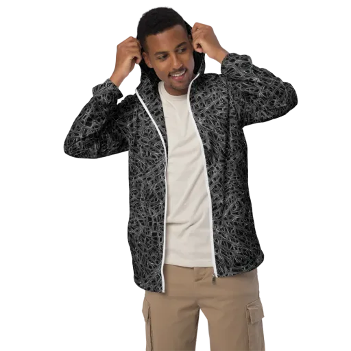 Whitewire on a Men's Windbreaker