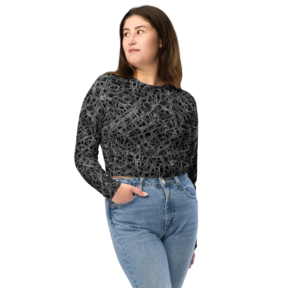 Whitewire on Long Sleeve Crop Top — Front
