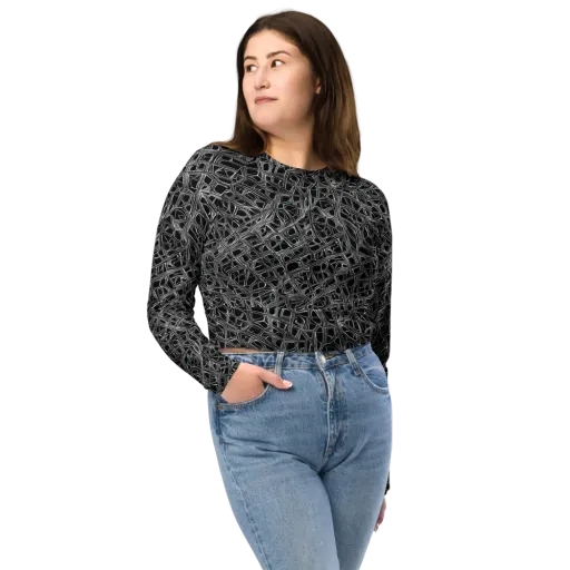 Whitewire on a Long Sleeve Crop Top