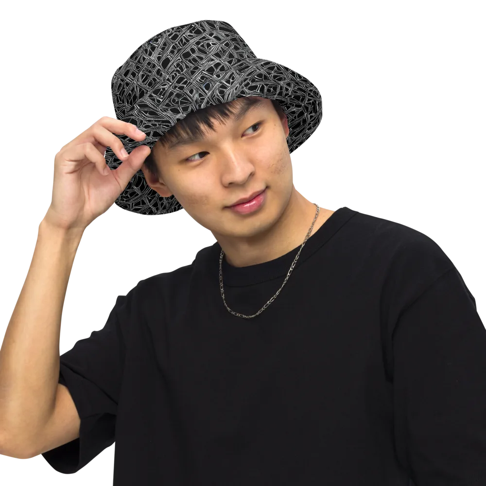 Whitewire on Reversible Bucket Hat — Front Inside