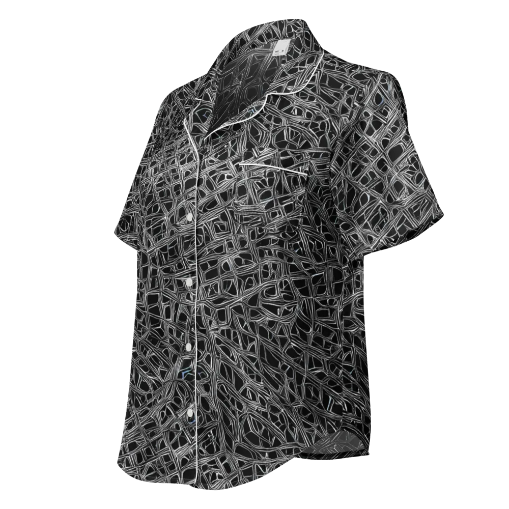 Whitewire on Women's Short Sleeve Pajama Top — Left Front