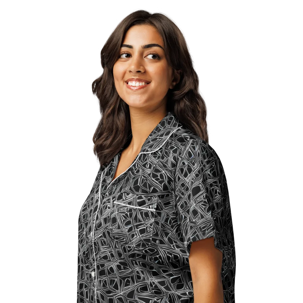 Whitewire on Women's Short Sleeve Pajama Top — Left Front