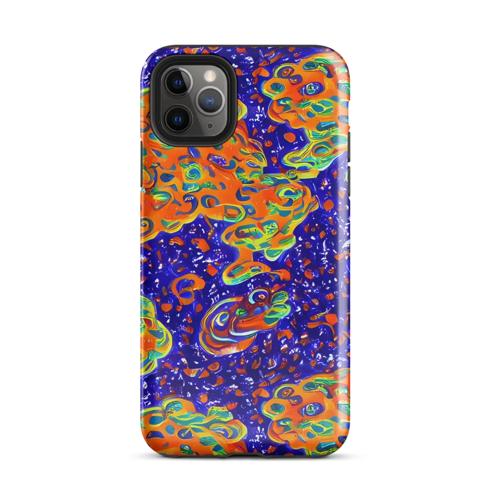 Blue Flame Bloom on Tough Case for iPhone® — Front