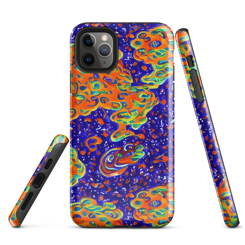 Blue Flame Bloom on Tough Case for iPhone® — Front