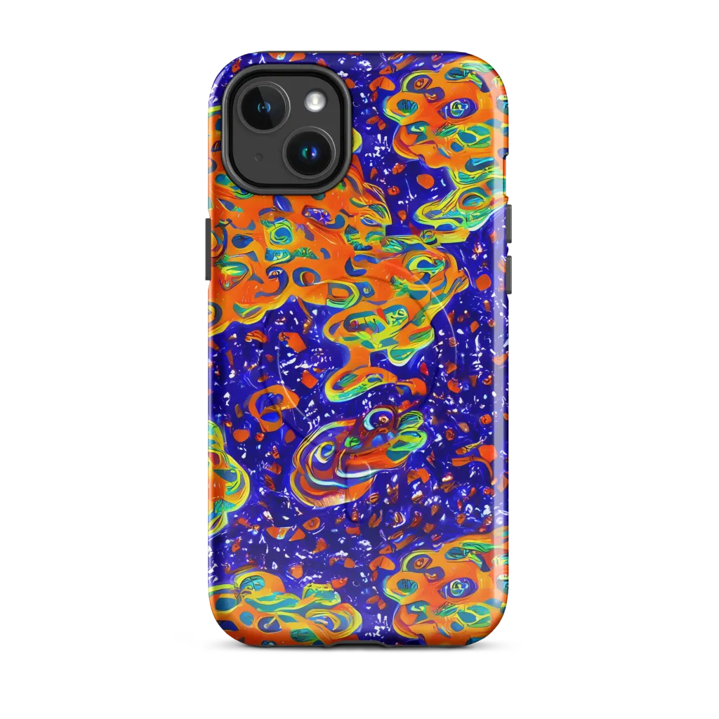 Blue Flame Bloom on MagSafe Tough Case for iPhone® — Front
