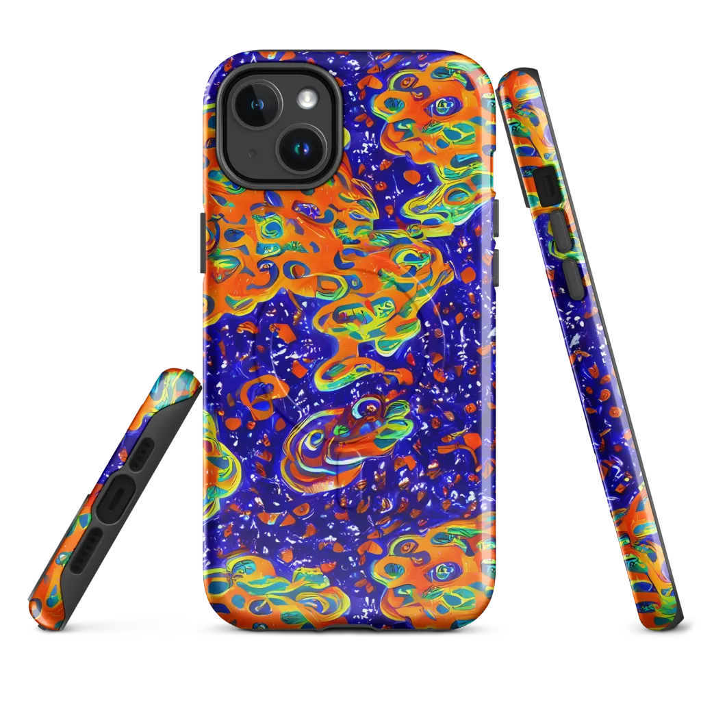 Blue Flame Bloom on MagSafe Tough Case for iPhone® — Front
