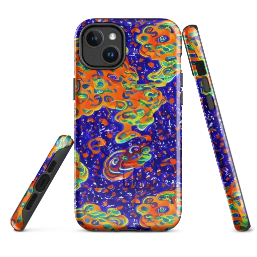 Blue Flame Bloom on a MagSafe Tough Case for iPhone®