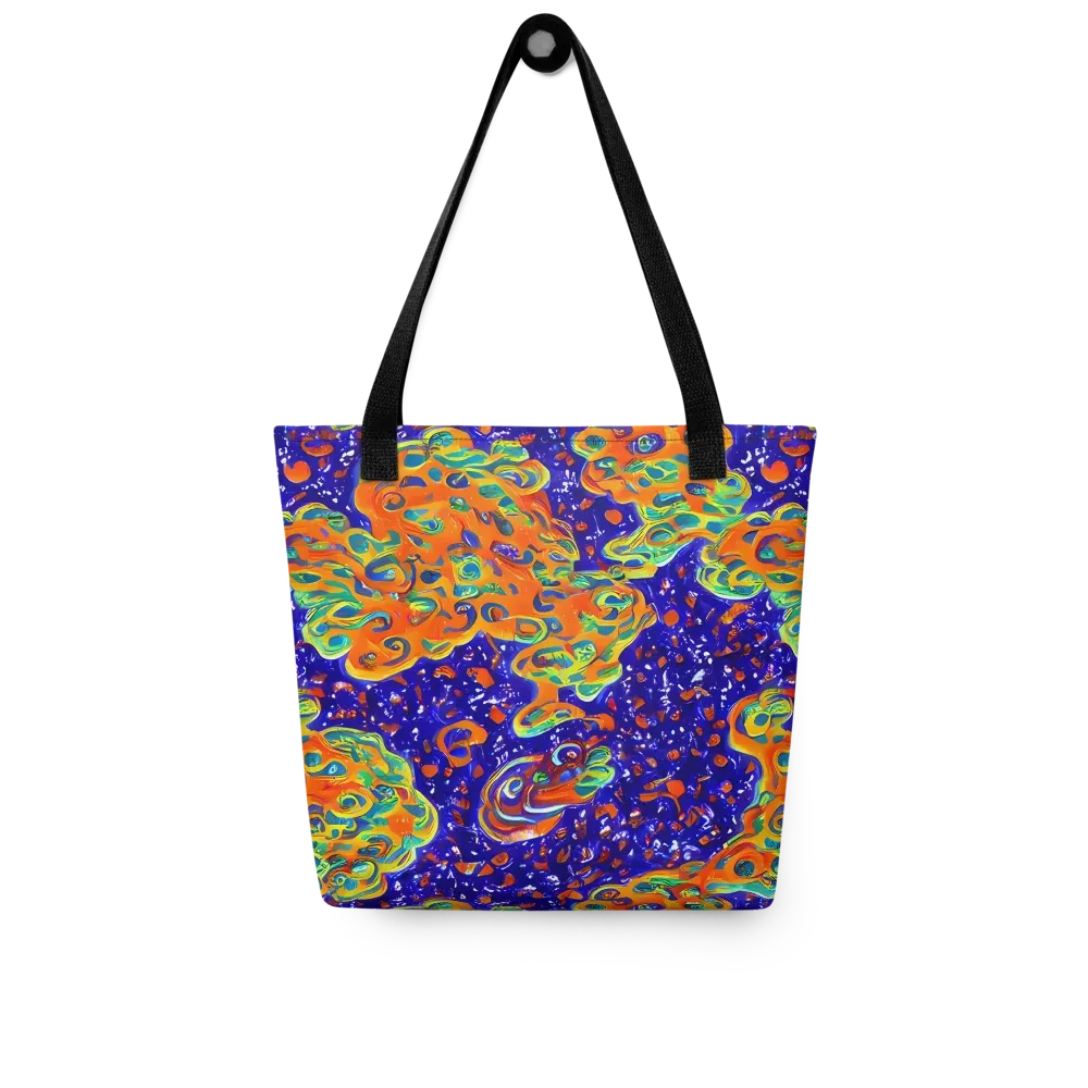 Blue Flame Bloom on Tote Bag — Front