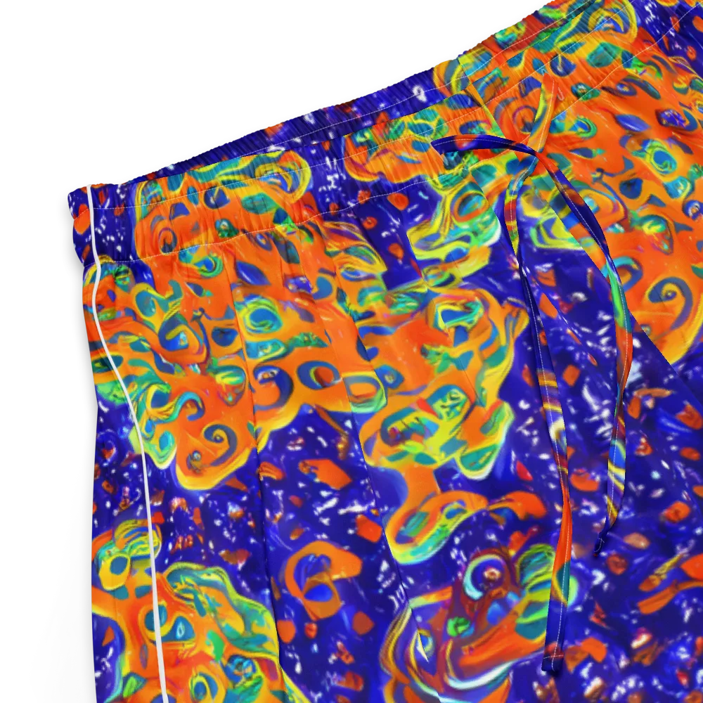 Blue Flame Bloom on Women's Pajama Shorts — Product details