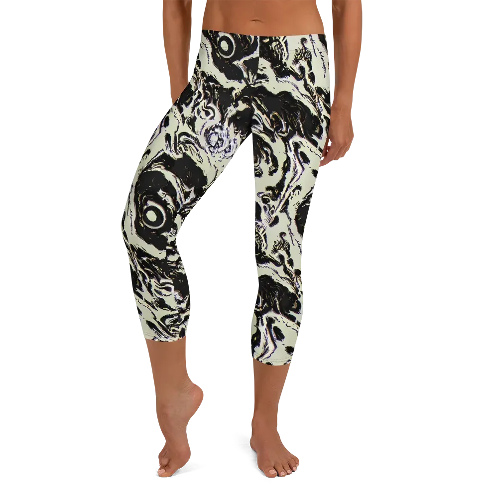 Black Opal Surge on Capri Leggings — Front