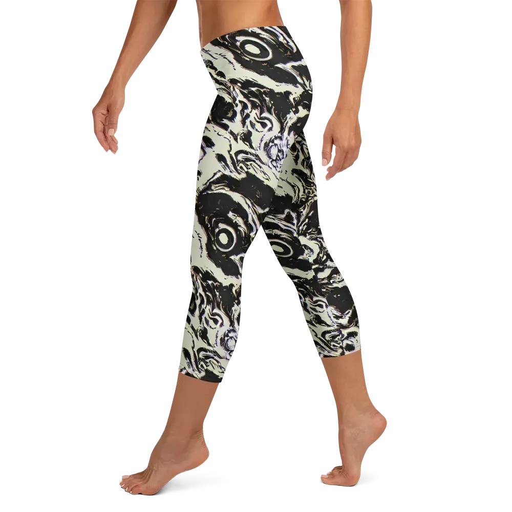 Black Opal Surge on Capri Leggings — Left