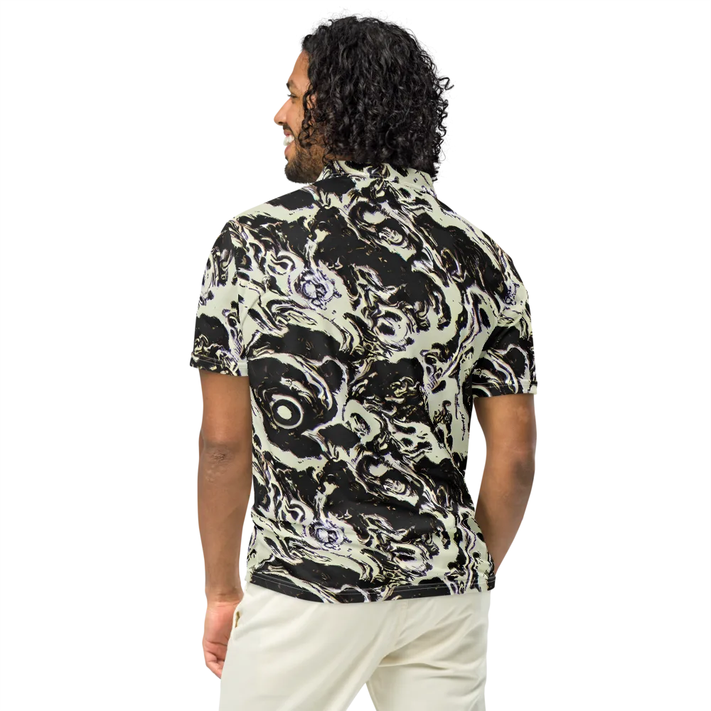 Black Opal Surge on Men's Slim Fit Polo Shirt — Back