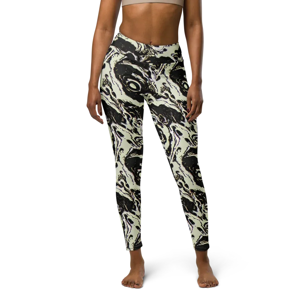 Black Opal Surge on Yoga Leggings — Front