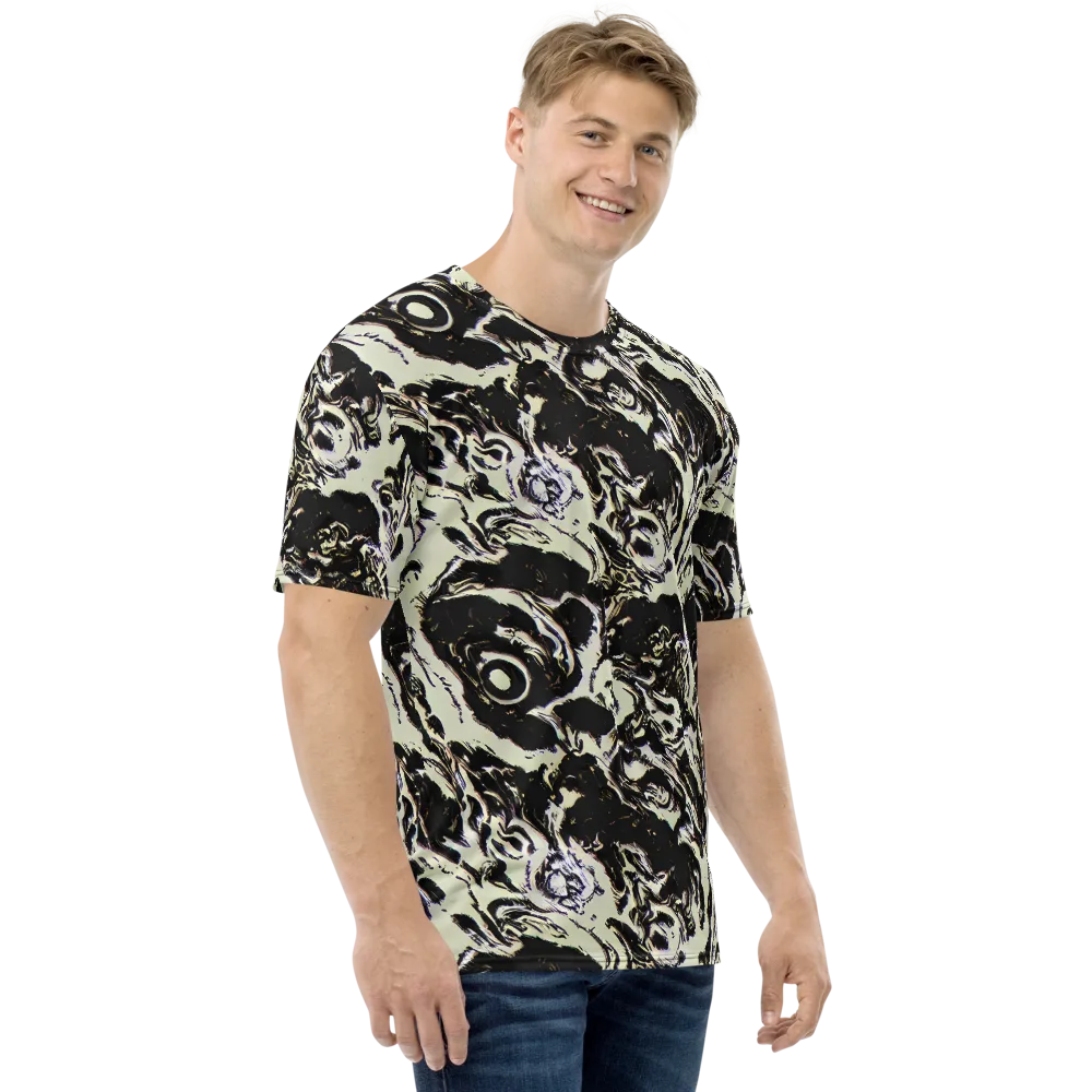 Black Opal Surge on Men's Crew Neck T-Shirt — Right