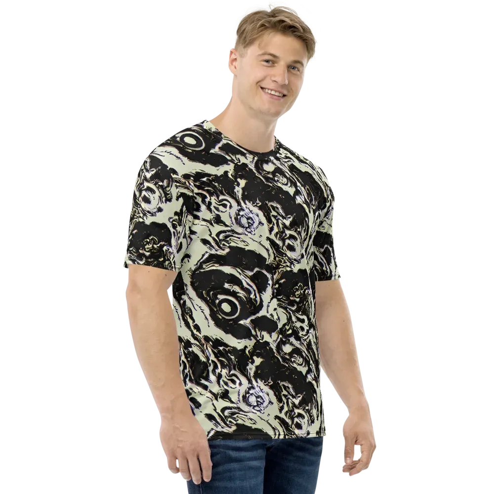 Black Opal Surge on Men's Crew Neck T-Shirt — Right