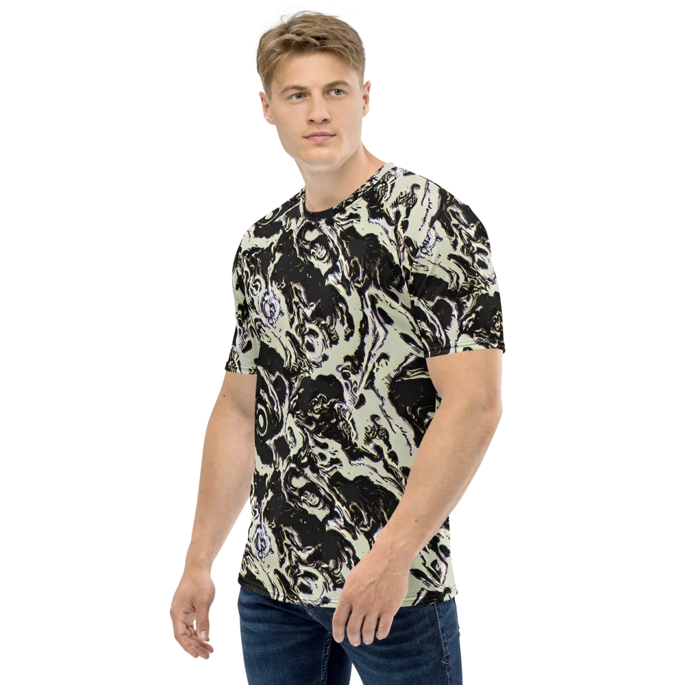 Black Opal Surge on Men's Crew Neck T-Shirt — Left