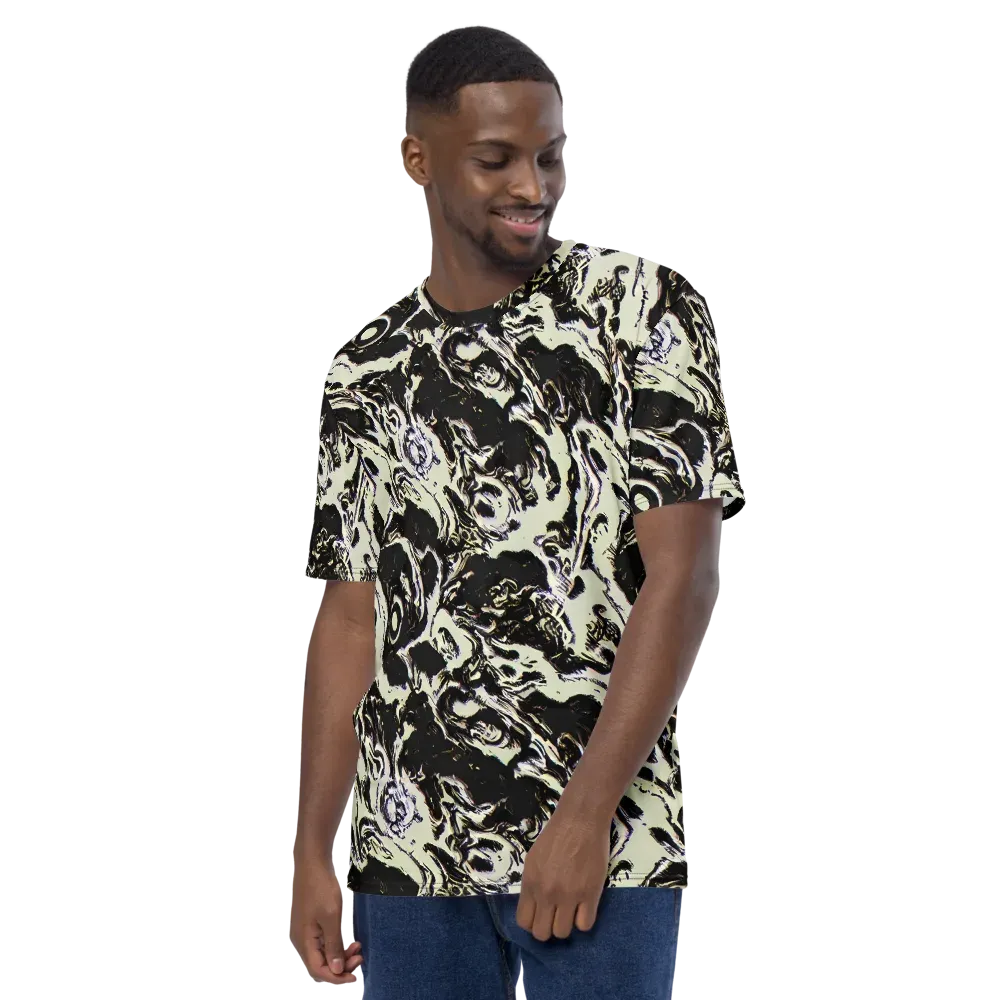 Black Opal Surge on Men's Crew Neck T-Shirt — Left