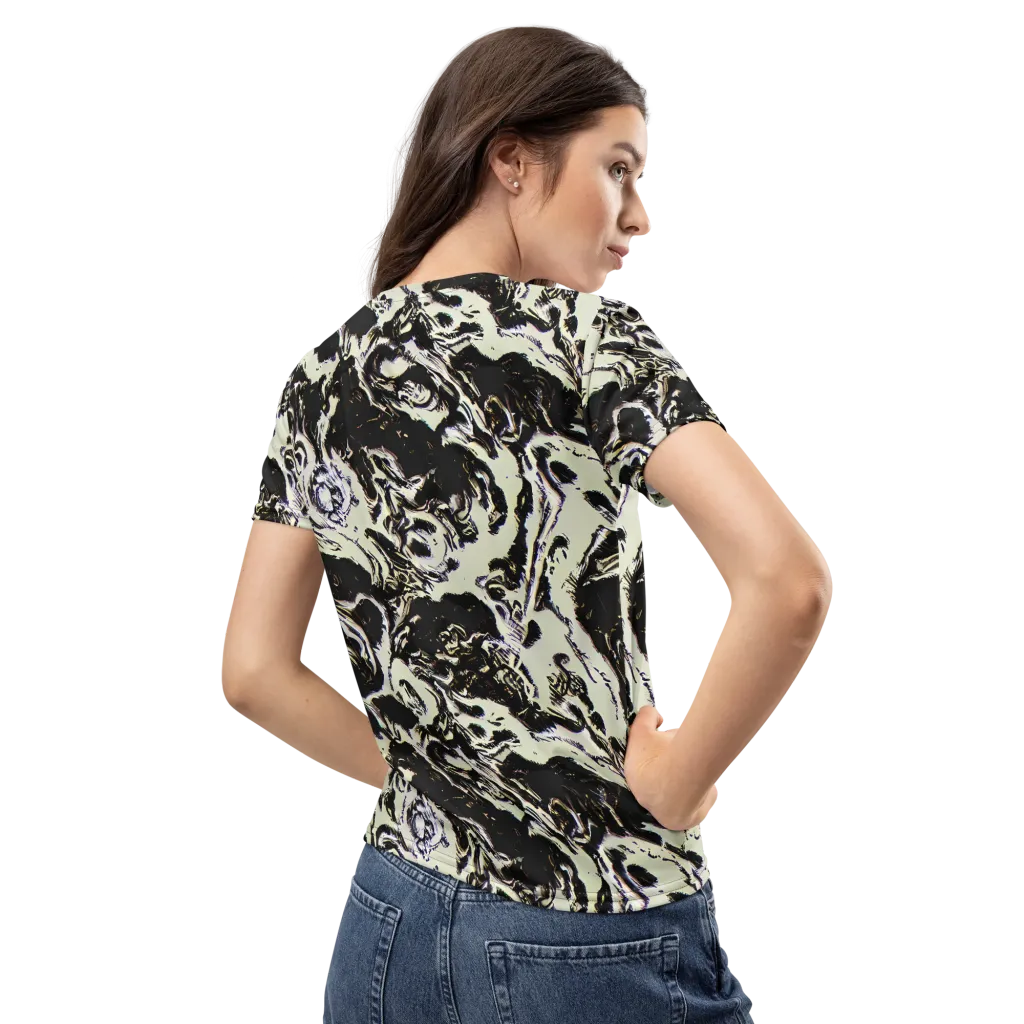 Black Opal Surge on Women's Crew Neck T-Shirt — Back