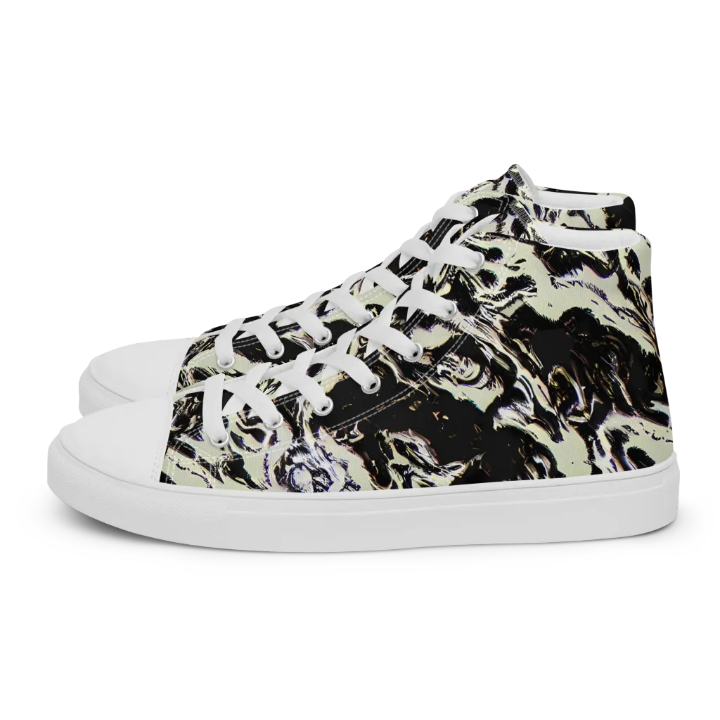Black Opal Surge on Women's High Top Canvas Shoes — Left