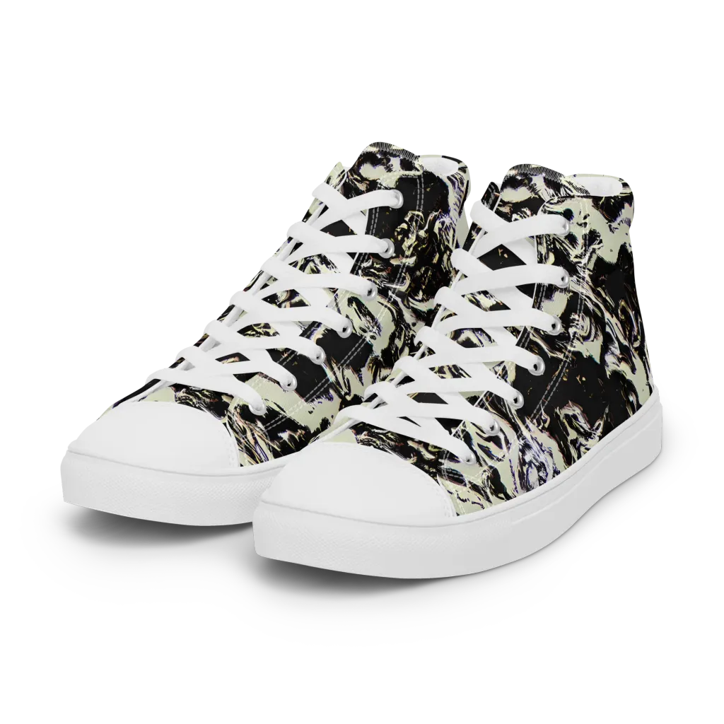 Black Opal Surge on Women's High Top Canvas Shoes — Left Front