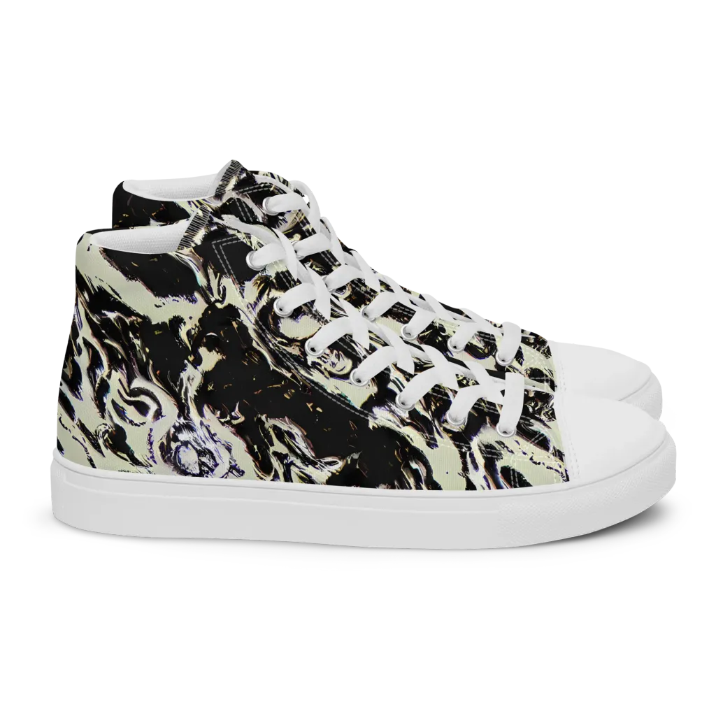 Black Opal Surge on Women's High Top Canvas Shoes — Right