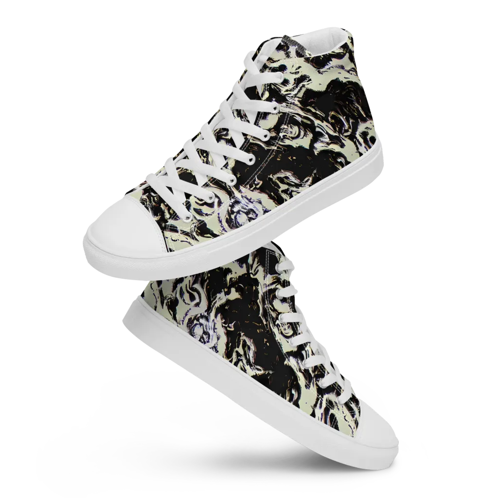 Black Opal Surge on Women's High Top Canvas Shoes — Front
