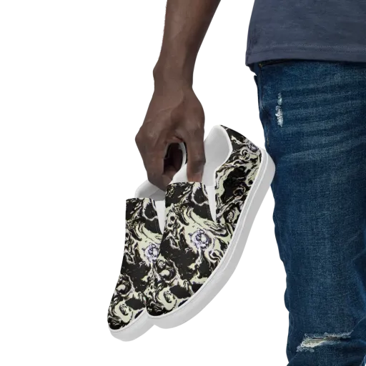 Black Opal Surge on a Men's Slip-On Canvas Shoes