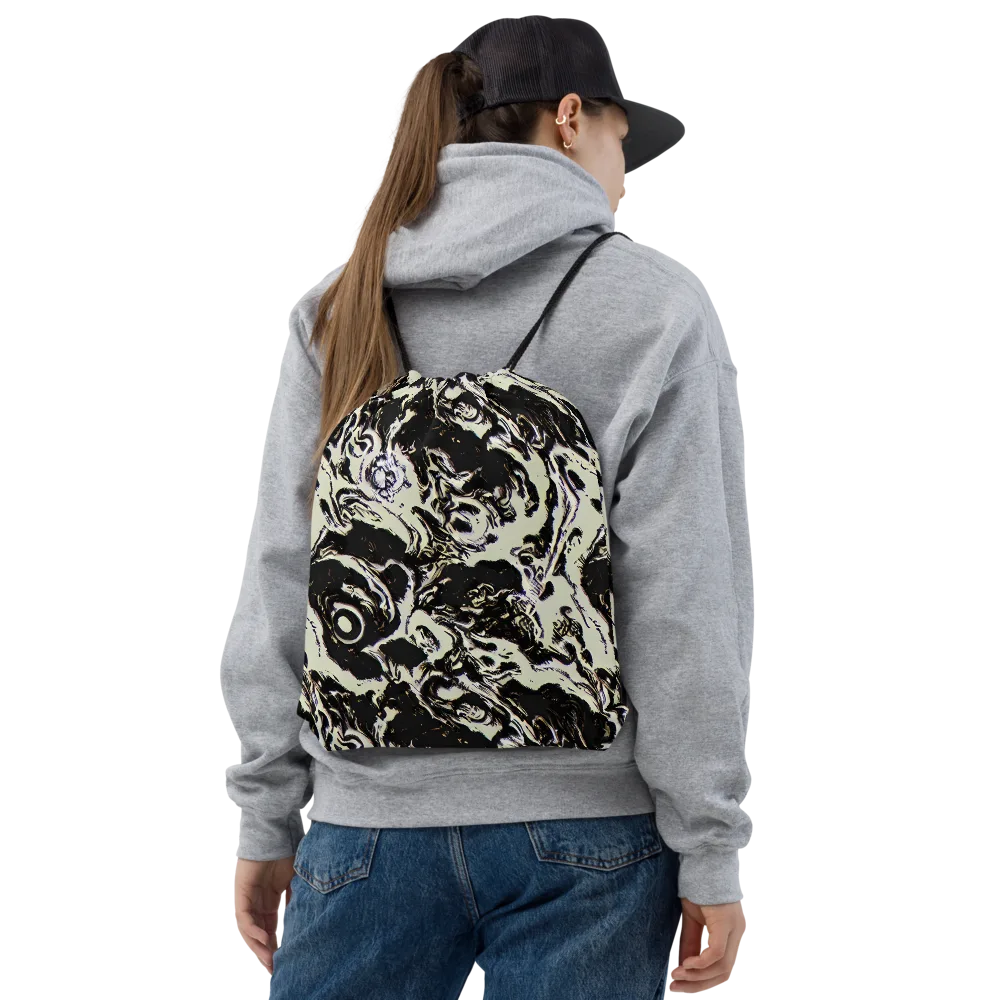 Black Opal Surge on Drawstring Bag — Front