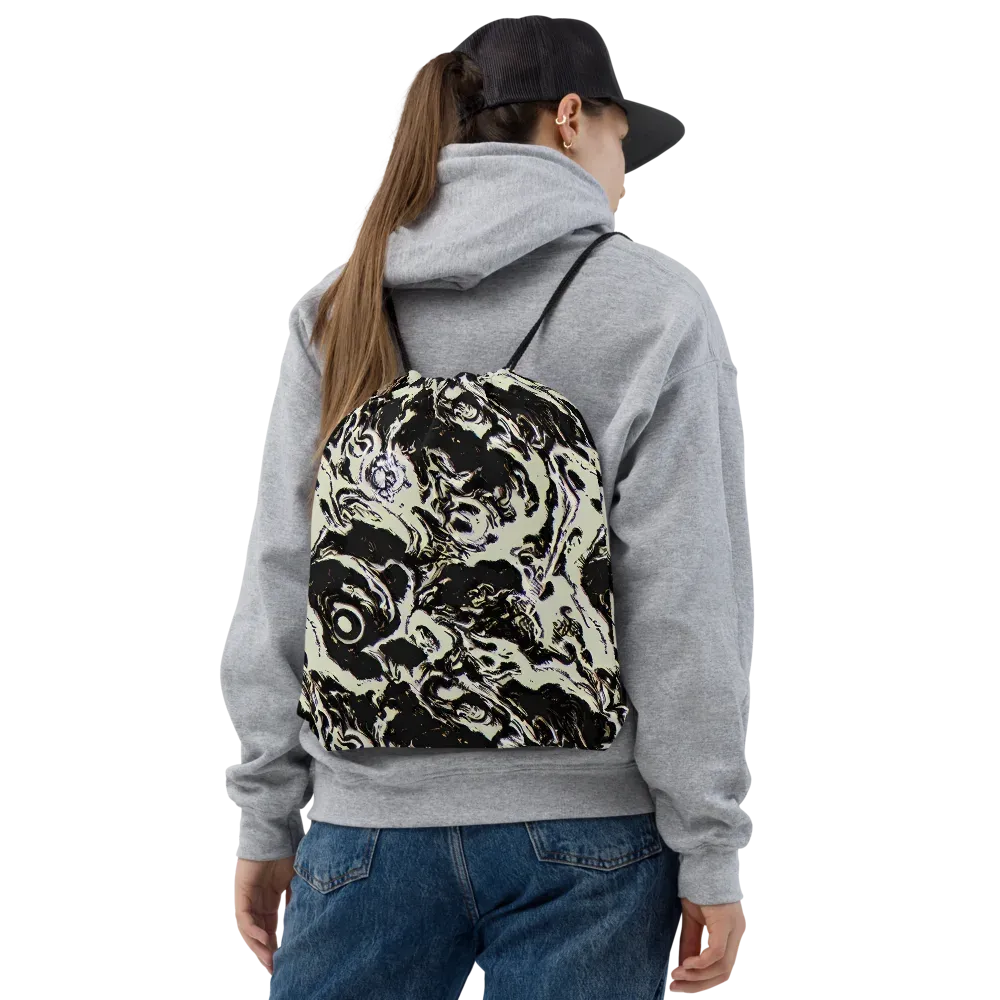 Black Opal Surge on Drawstring Bag — Front