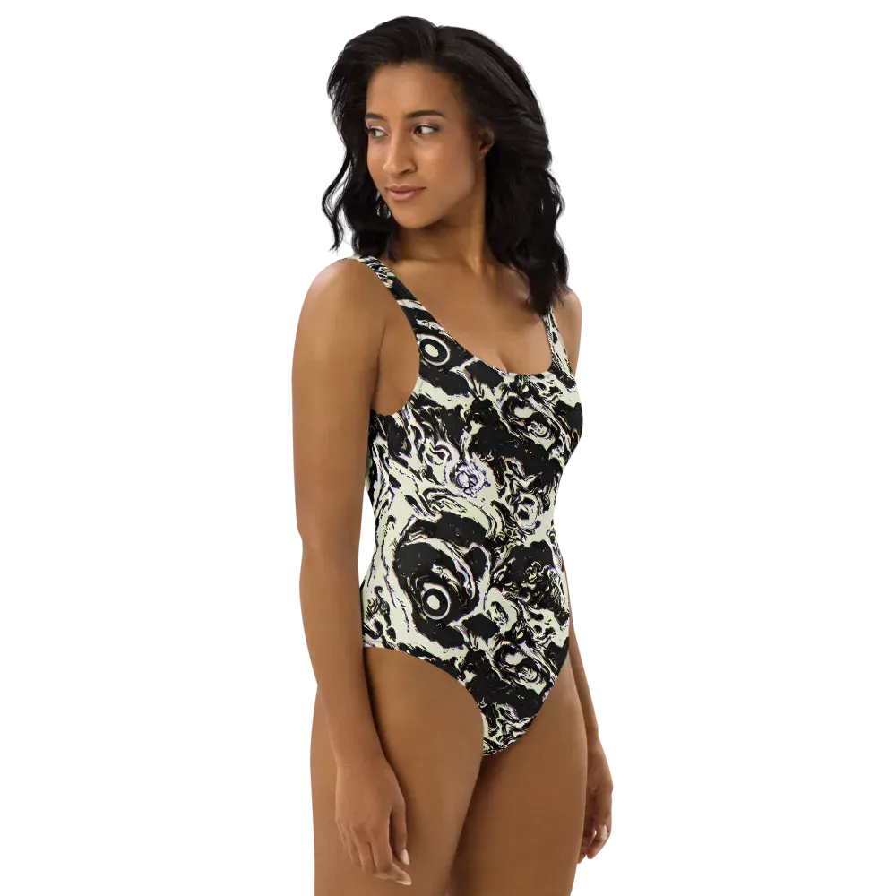 Black Opal Surge on One-Piece Swimsuit — Right