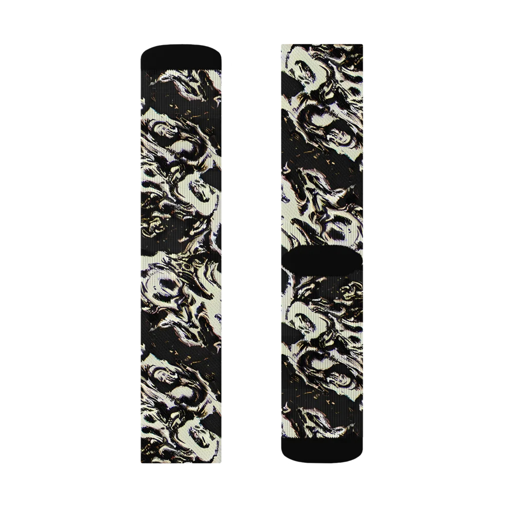 Black Opal Surge on Socks — Right Sock