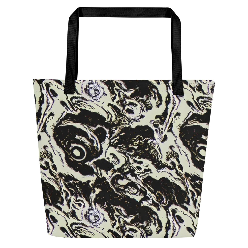 Black Opal Surge on Large Tote Bag W/ Pocket — Front