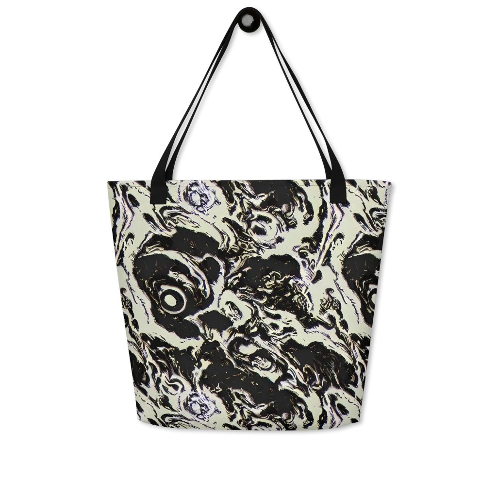 Black Opal Surge on Large Tote Bag W/ Pocket — Front