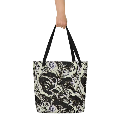 Black Opal Surge on a Large Tote Bag W/ Pocket