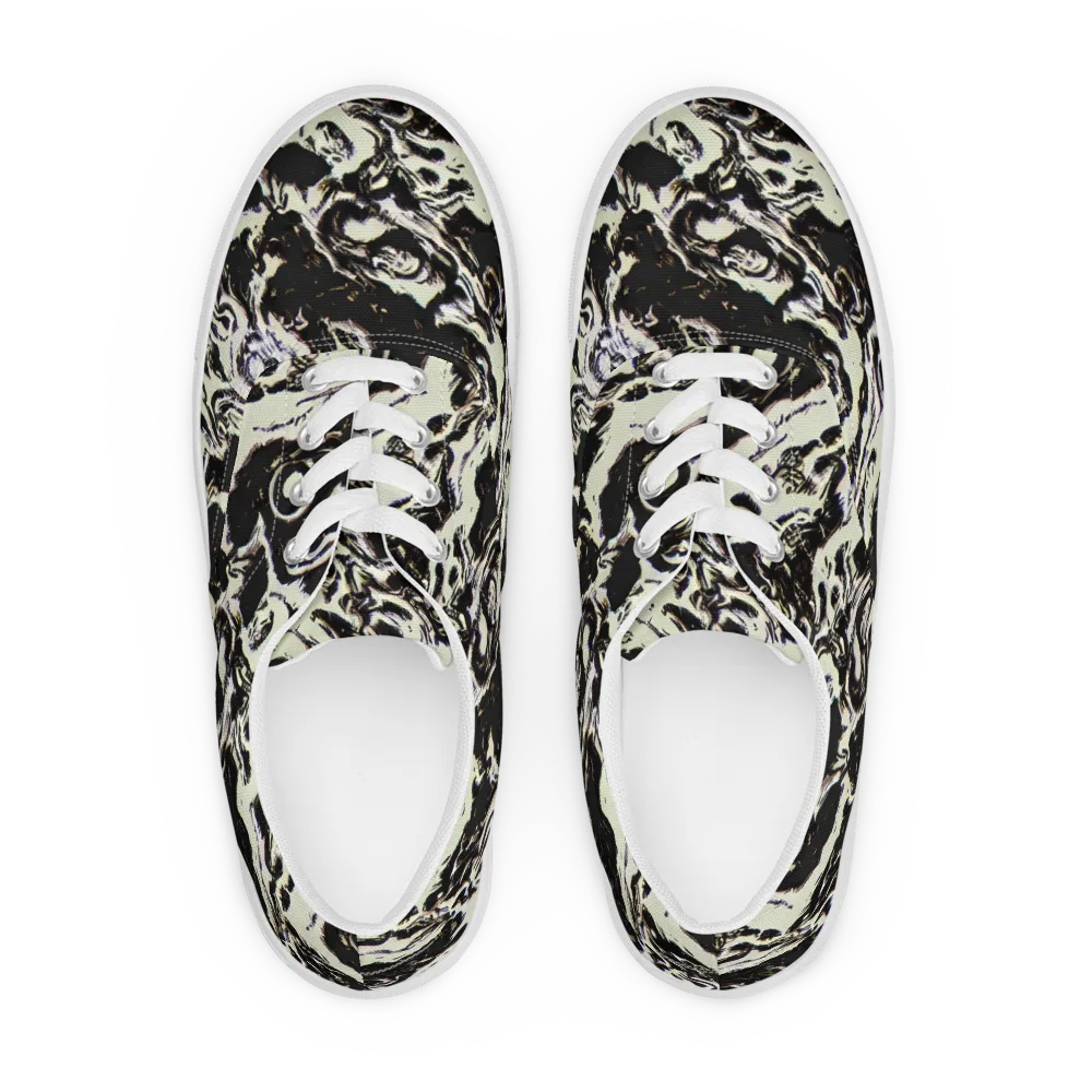 Black Opal Surge on Men's Lace-Up Canvas Shoes — Front