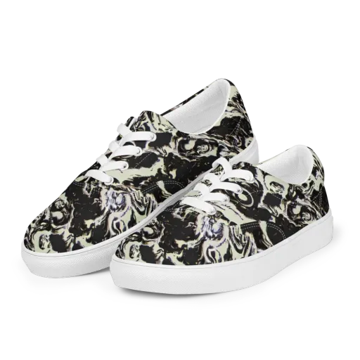 Black Opal Surge on a Men's Lace-Up Canvas Shoes