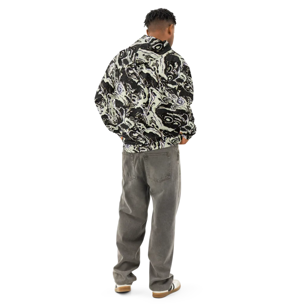 Black Opal Surge on Cotton Hoodie — Back