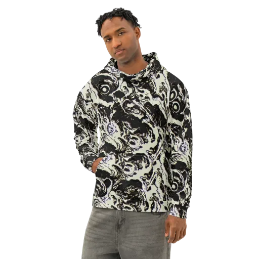 Black Opal Surge on a Cotton Hoodie
