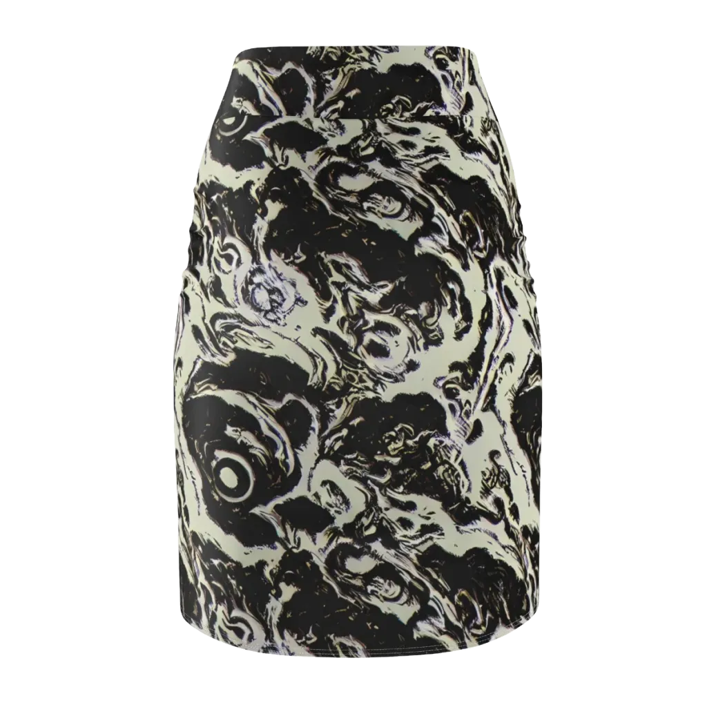 Black Opal Surge on Pencil Skirt — Back