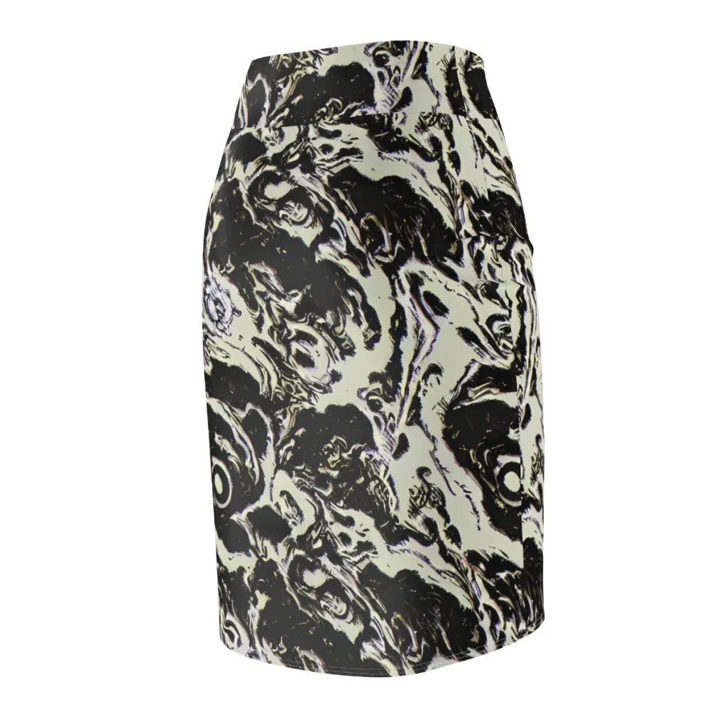 Black Opal Surge on Pencil Skirt — Back Side