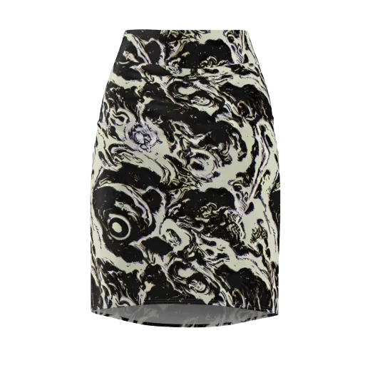 Black Opal Surge on a Pencil Skirt