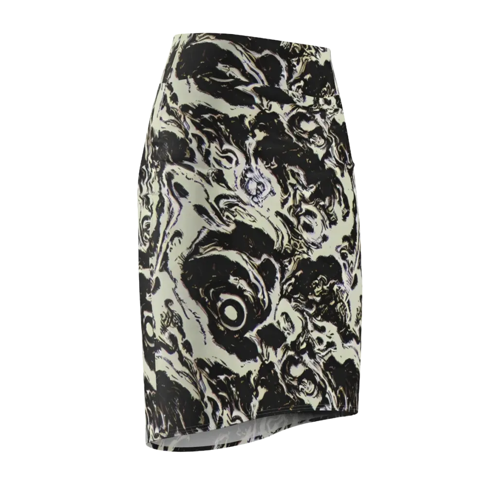 Black Opal Surge on Pencil Skirt — Front Side