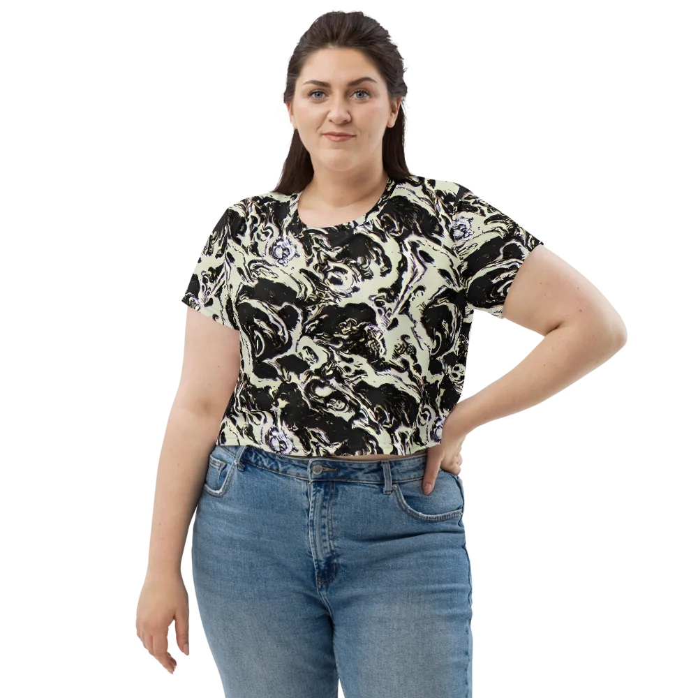 Black Opal Surge on Crop Tee — Front