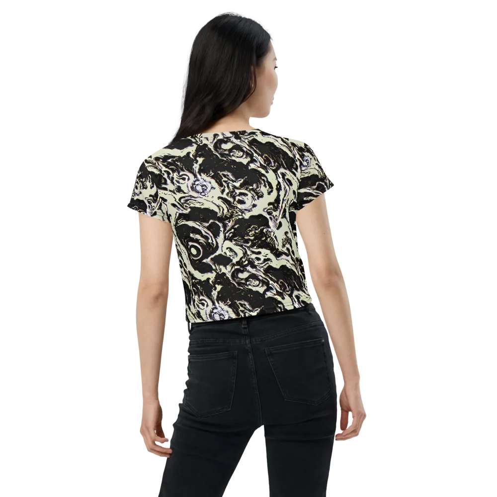 Black Opal Surge on Crop Tee — Back